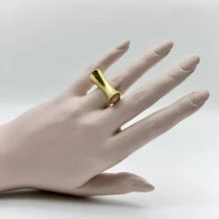 Bague de selle moderniste en or vintage