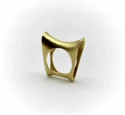 Bague de selle moderniste en or vintage