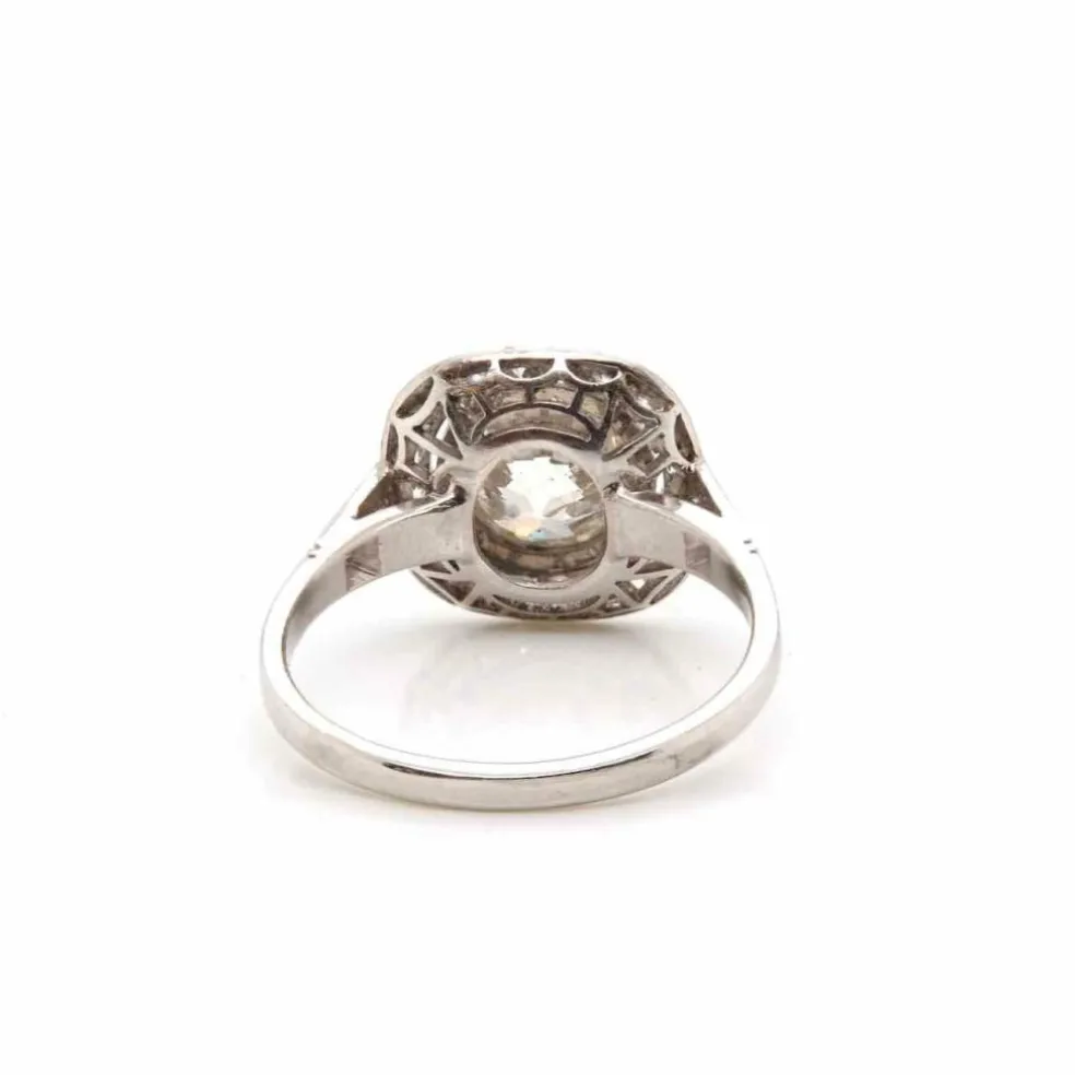Bague de style Art Déco Platine Diamants