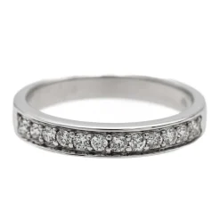 Bague Demi alliance Or blanc Diamant