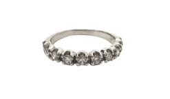 Bague Demi Alliance Or Blanc & Diamant