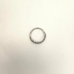 Bague Demi Alliance Or Blanc & Diamant