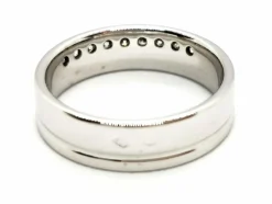 Bague Demi alliance Or blanc Diamant