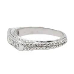 Bague Demi alliance Or blanc Diamant