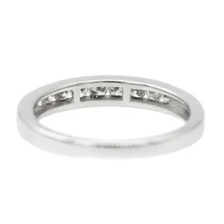 Bague Demi alliance Or blanc Diamant