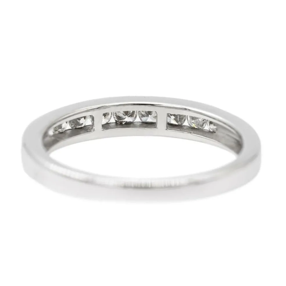 Bague Demi alliance Or blanc Diamant
