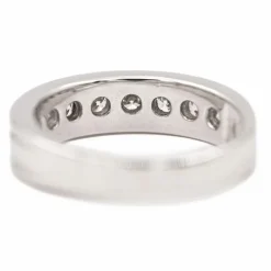 Bague demi alliance Or blanc Diamant