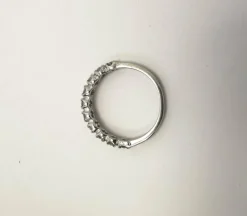 Bague Demi Alliance Or Blanc & Diamant
