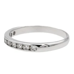 Bague Demi alliance Or blanc Diamant