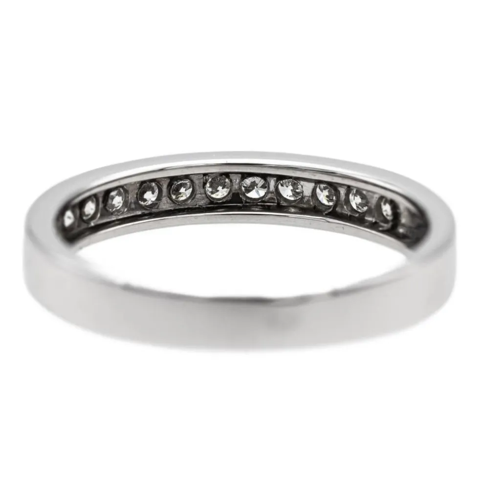 Bague Demi alliance Or blanc Diamant