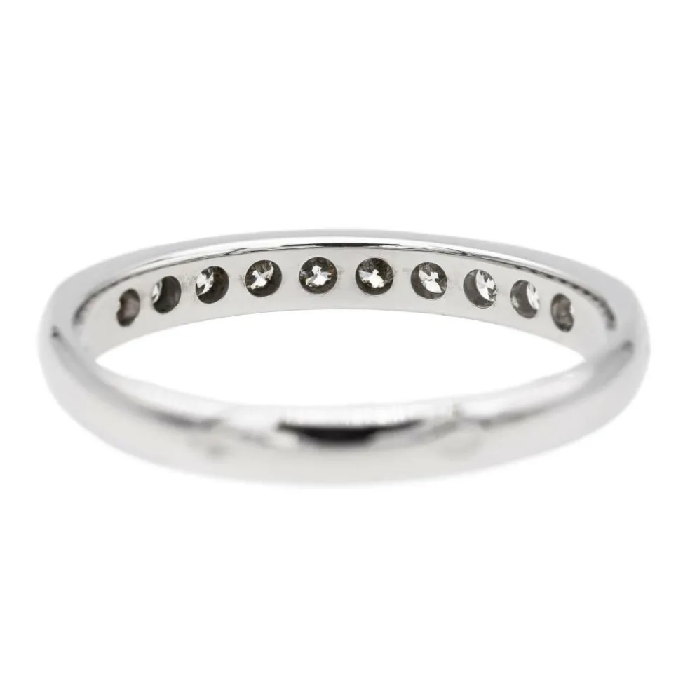 Bague Demi alliance Or blanc Diamant