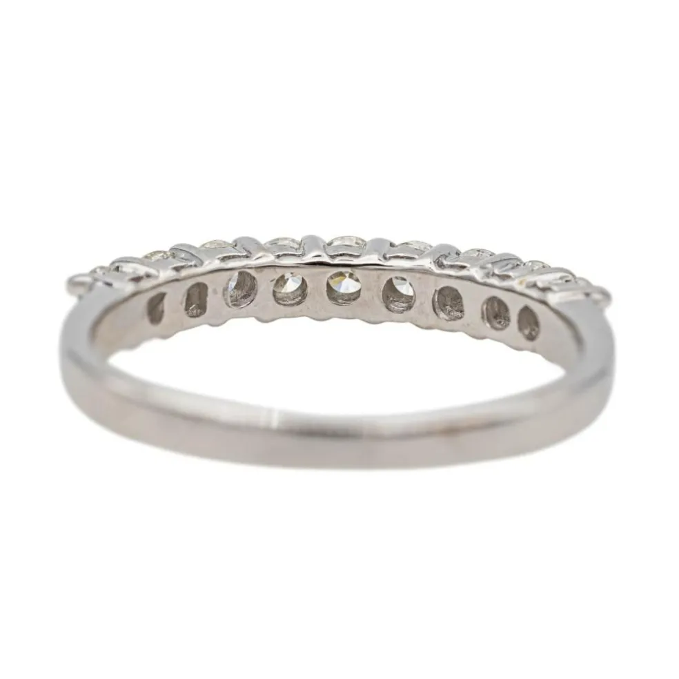 Bague Demi alliance Or blanc Diamant