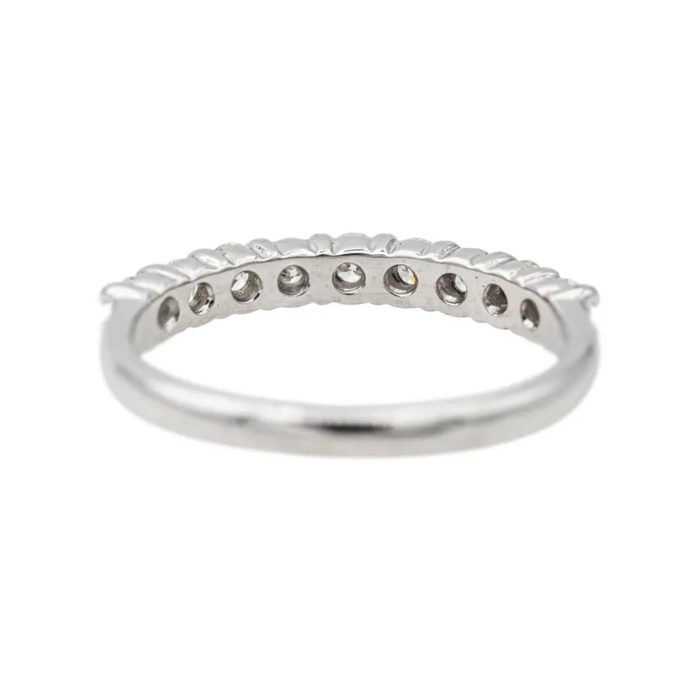 Bague Demi alliance Or blanc Diamant