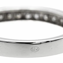 Bague Demi alliance Or blanc Diamant