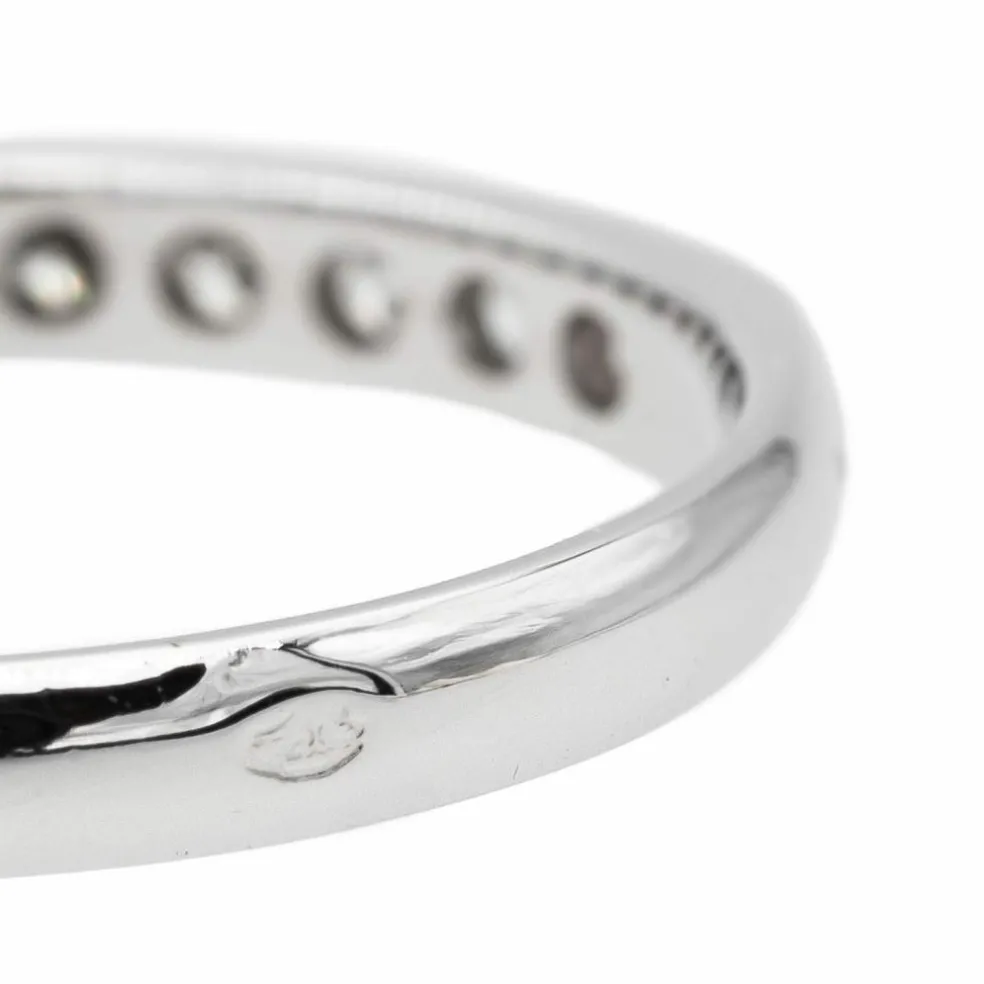 Bague Demi alliance Or blanc Diamant