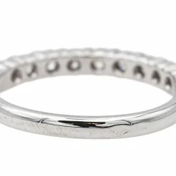 Bague Demi alliance Or blanc Diamant