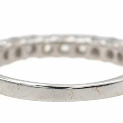 Bague Demi alliance Or blanc Diamant