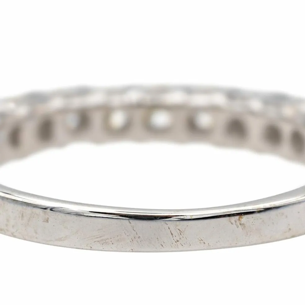 Bague Demi alliance Or blanc Diamant