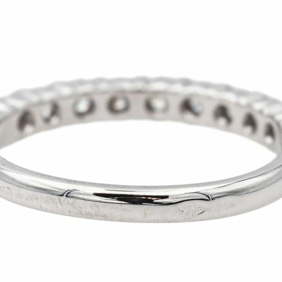 Bague Demi alliance Or blanc Diamant