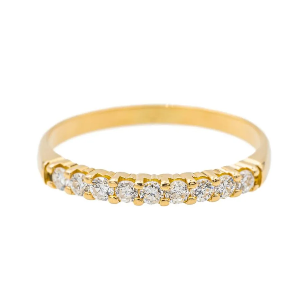 Bague Demi alliance Or jaune Diamant
