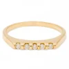 Bague Demi alliance Or jaune Diamant