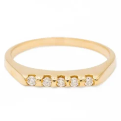 Bague Demi alliance Or jaune Diamant