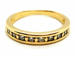Bague Demi alliance Or jaune Diamant