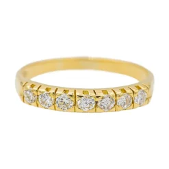 Bague Demi alliance Or jaune Diamant