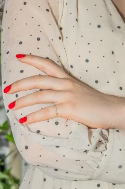 Bague Demi alliance Or jaune Diamant