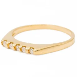 Bague Demi alliance Or jaune Diamant