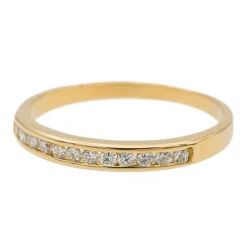Bague Demi alliance Or jaune Diamant