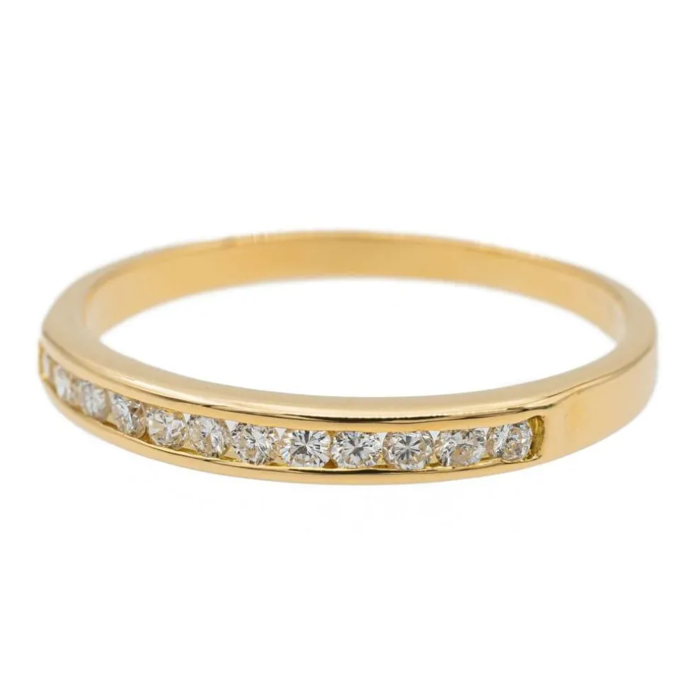 Bague Demi alliance Or jaune Diamant