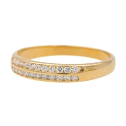 Bague Demi alliance Or jaune Diamant