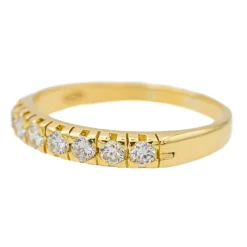 Bague Demi alliance Or jaune Diamant