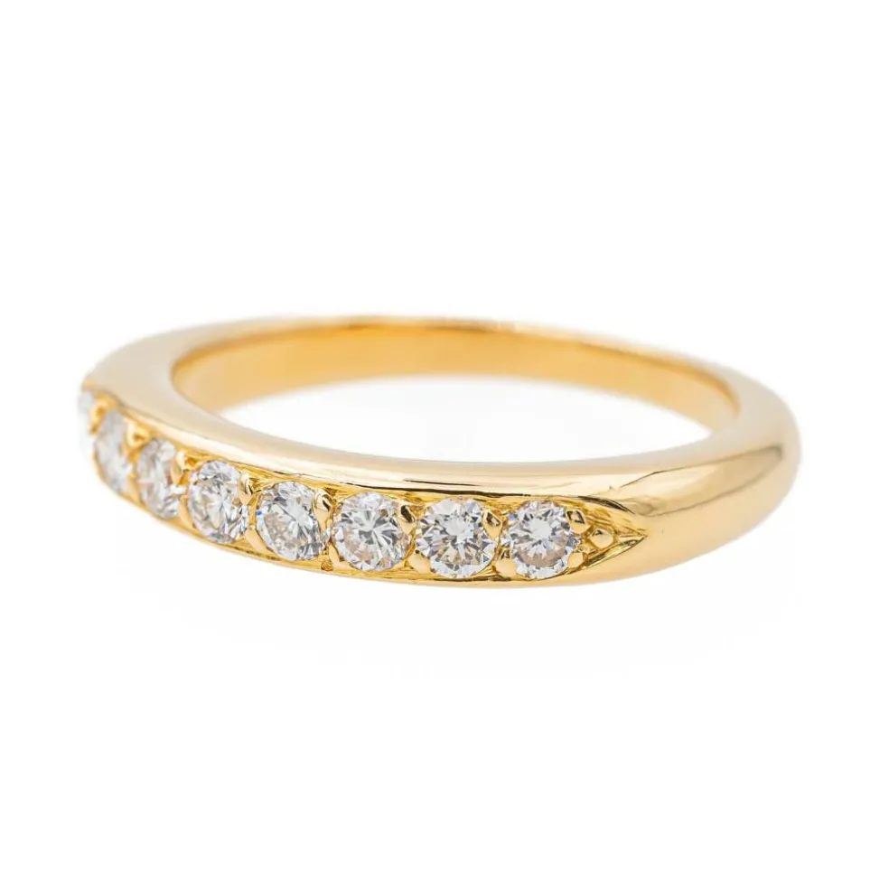 Bague Demi alliance Or jaune Diamant