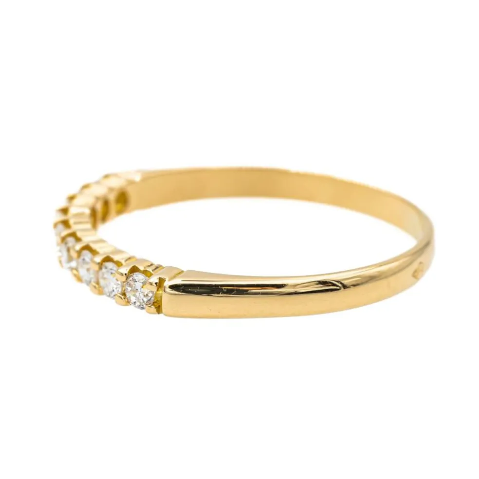 Bague Demi alliance Or jaune Diamant