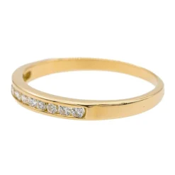 Bague Demi alliance Or jaune Diamant