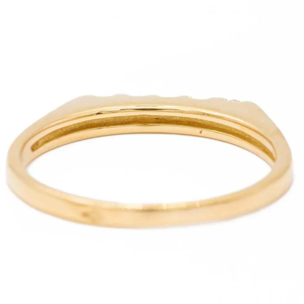 Bague Demi alliance Or jaune Diamant