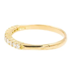 Bague Demi alliance Or jaune Diamant