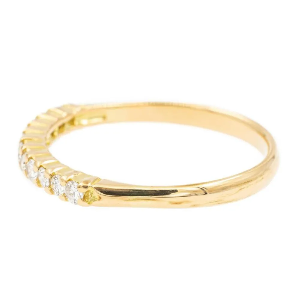 Bague Demi alliance Or jaune Diamant
