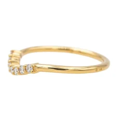 Bague Demi alliance Or jaune Diamant