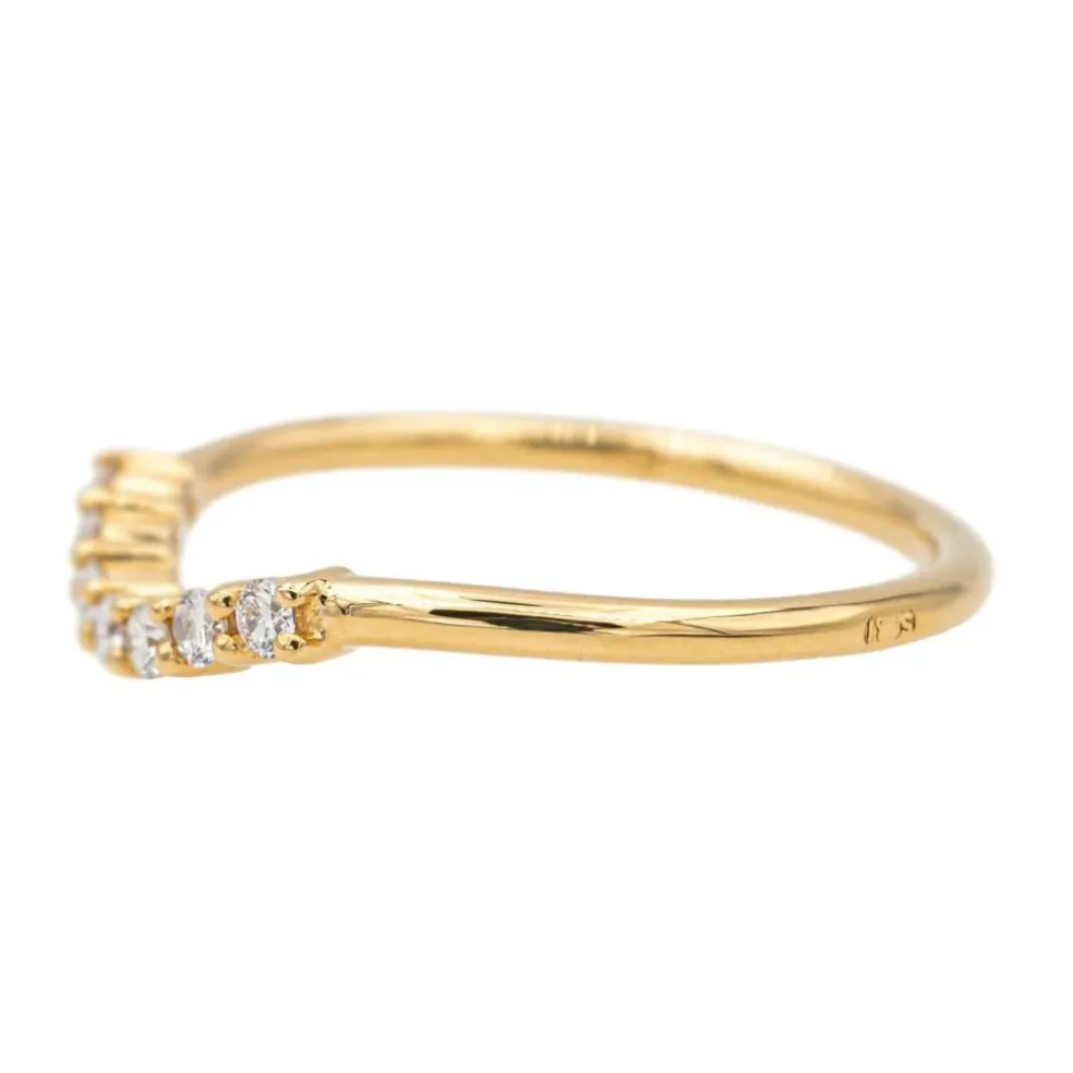 Bague Demi alliance Or jaune Diamant