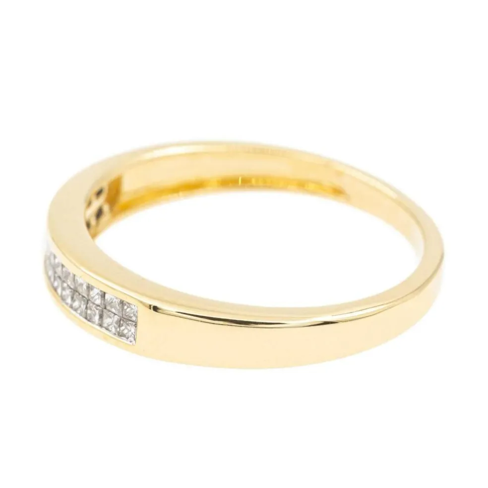 Bague Demi alliance Or jaune Diamant