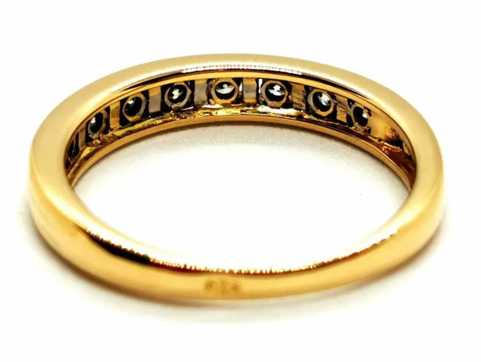 Bague Demi alliance Or jaune Diamant