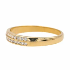 Bague Demi alliance Or jaune Diamant