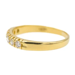 Bague Demi alliance Or jaune Diamant