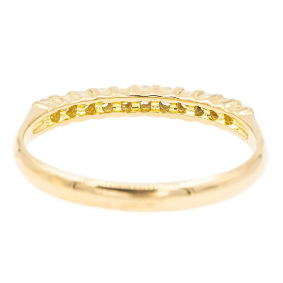 Bague Demi alliance Or jaune Diamant