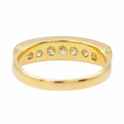Bague Demi alliance Or jaune Diamant