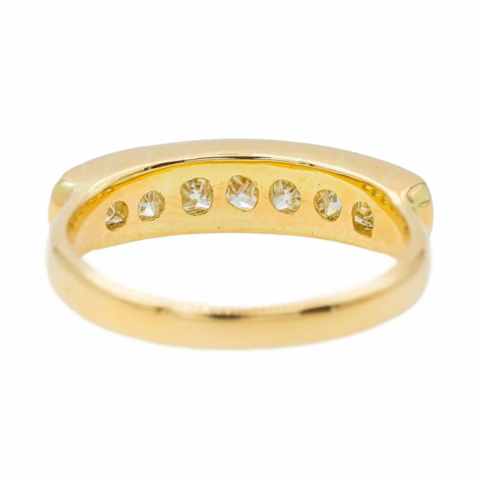 Bague Demi alliance Or jaune Diamant