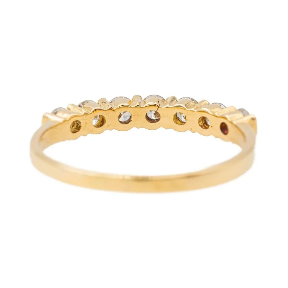 Bague Demi alliance Or jaune Diamant
